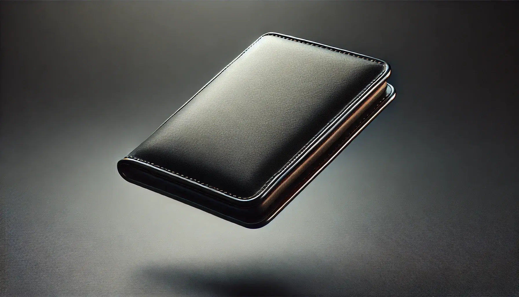 A premium, elegant wallet designed for magicians, showcased in a minimalist floating style on a sleek black background — perfectly crafted and featured on 52Kards.