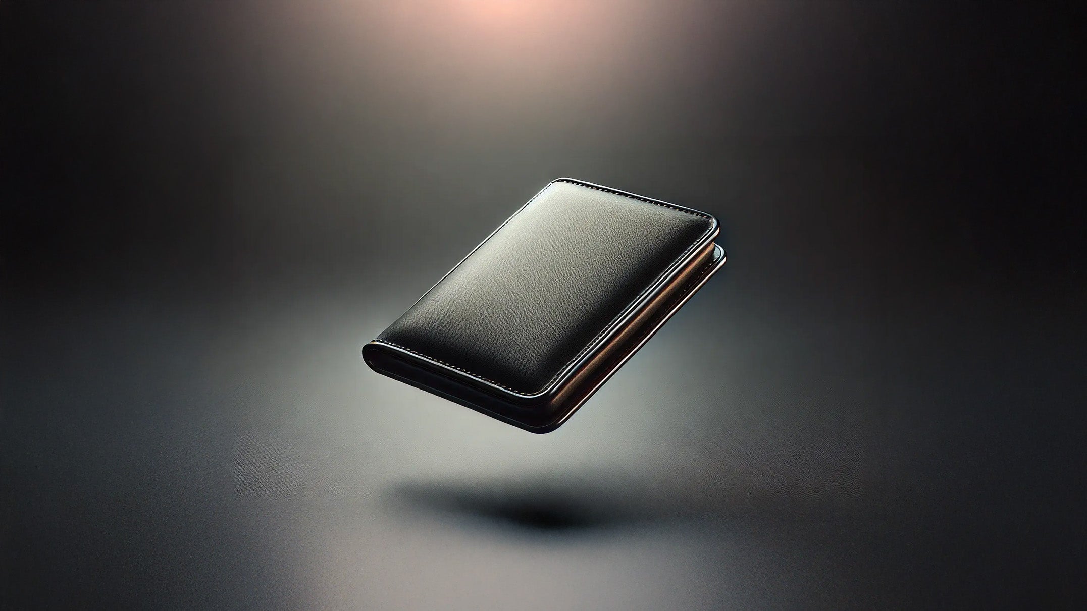 A premium, elegant wallet designed for magicians, showcased in a minimalist floating style on a sleek black background — perfectly crafted and featured on 52Kards.
