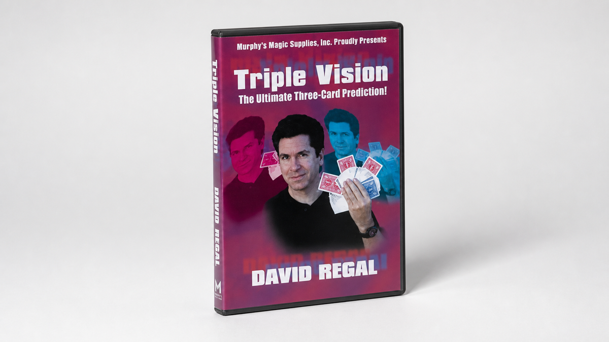Triple Vision trick - David Regal on a neutral studio background