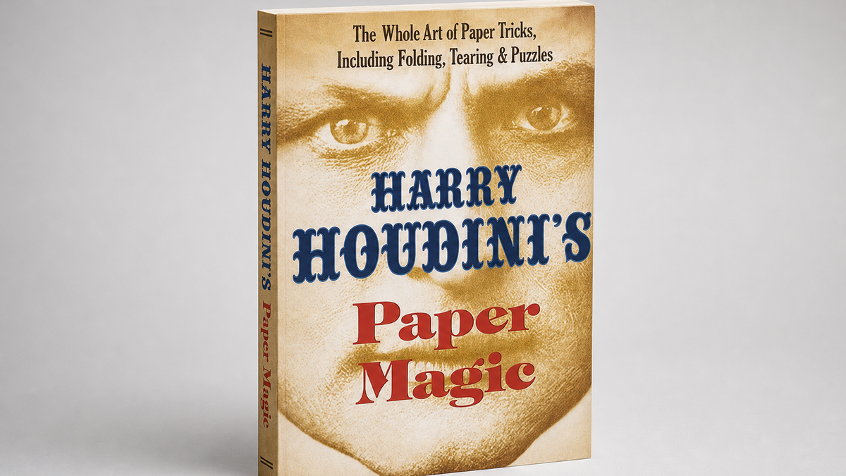 Harry Houdini's Paper Magic: The Whole Art of Paper Tricks, Including Folding, Tearing and Puzzles by Harry Houdini - Book on a neutral studio background