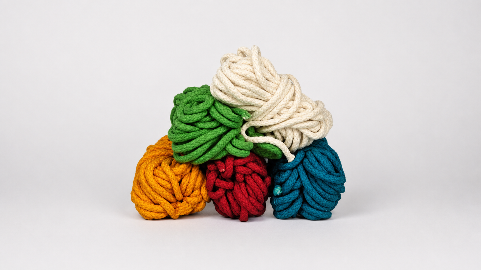 50' Yellow Rope on a neutral studio background