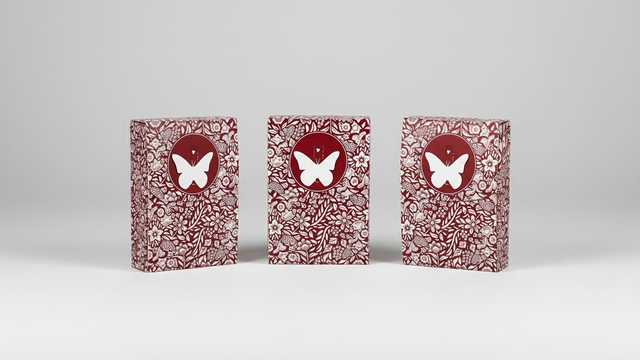 Butterfly Playing Cards Marked (Red) 3rd Edition by Ondrej Psenicka