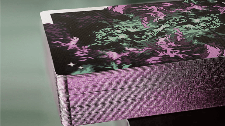 Gilded Nebula Stellar Purple Playing Cards(purple star)