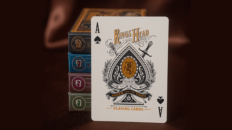 King's Head (Blue & Red) Playing Cards by Joker and the Thief