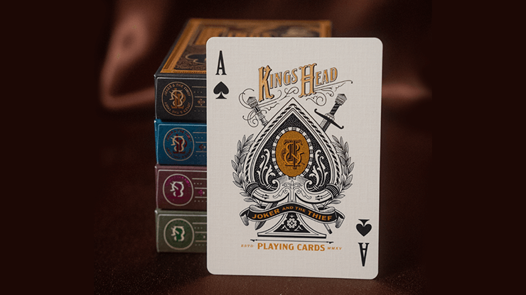 Kings Head (Green & Yellow) Playing Cards by Joker and the Thief