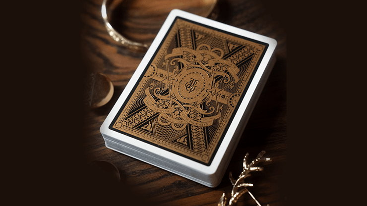 King's Head (Black and Gold Foil) Playing Cards by Joker and the Thief