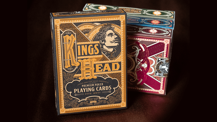 King's Head (Black and Gold Foil) Playing Cards by Joker and the Thief
