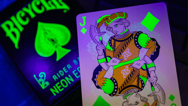 Bicycle Neon Rider Back Green-Glo Deck Playing Cards