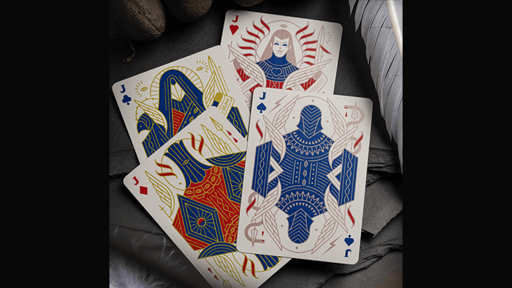 Celestial Valor Playing Cards by Giovanni Meroni(greenish yellow)