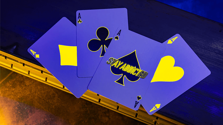 Bicycle Neon Rider Back Yellow-Starburst Deck Playing Cards