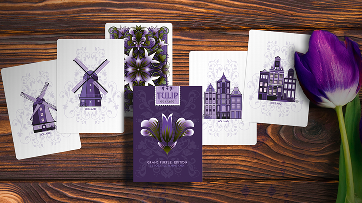 Grand Tulip Purple Playing Cards by Dutch Card House Company
