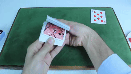 a performance of cardtoon revealing a card in the deck by asad chaudhry