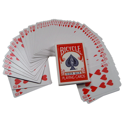 Assorted Red Back Bicycle One Way Forcing Deck (assorted values)