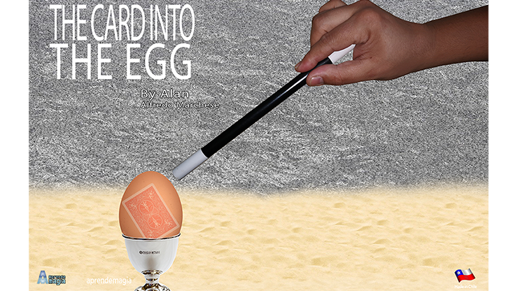 THE CARD INTO THE EGG (Gimmicks and Online Instructions) by Alan Alfredo Marchese and Aprendemagia product video — 52Kards