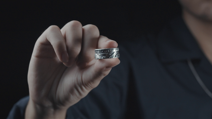 Morgan Coin Ring (Medium) by Alchemist Metal Company- Trick product video — 52Kards