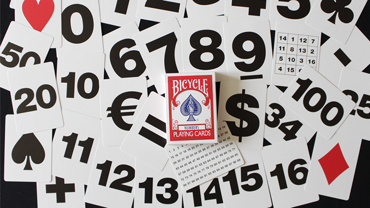 Bicycle Special NUMBERS Red Playing Cards (plus 11 Online Effects) product video — 52Kards