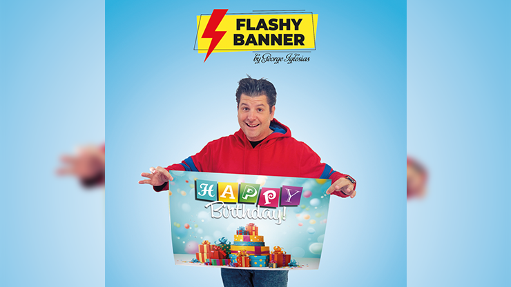 FLASHY BANNER (HAPPY BIRTHDAY) by George Iglesias & Twister Magic - Trick product video — 52Kards