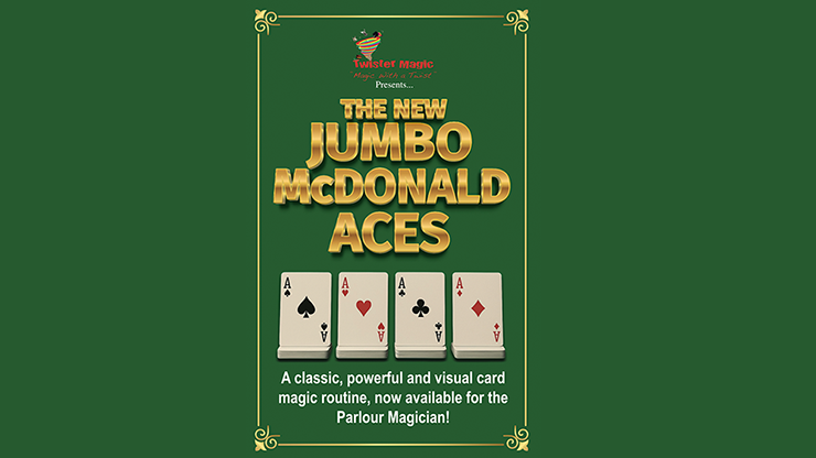 Jumbo McDonald Aces by Twister Magic (Red) product video — 52Kards