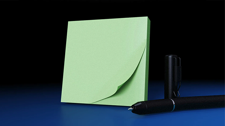 The Iarvel Magic Post-It Pad (Green) by Iarvel Magic product video — 52Kards