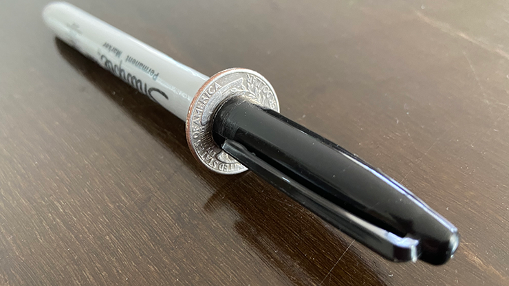 Sharpie thru Quarter