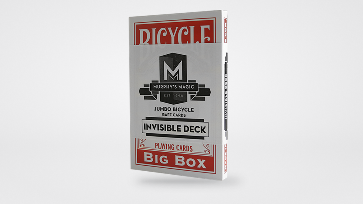 Jumbo Invisible Deck Bicycle (Red) - Trick on a neutral studio background