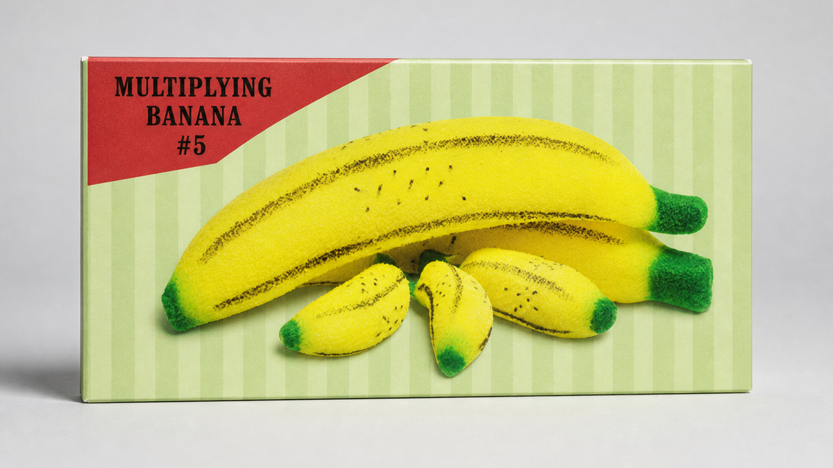 Multiplying Bananas (5 piece) - Trick on a neutral studio background