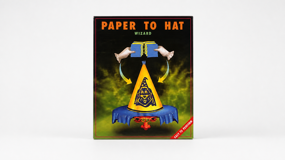 Paper To Hat (Wizard) by Uday - Trick on a neutral studio background