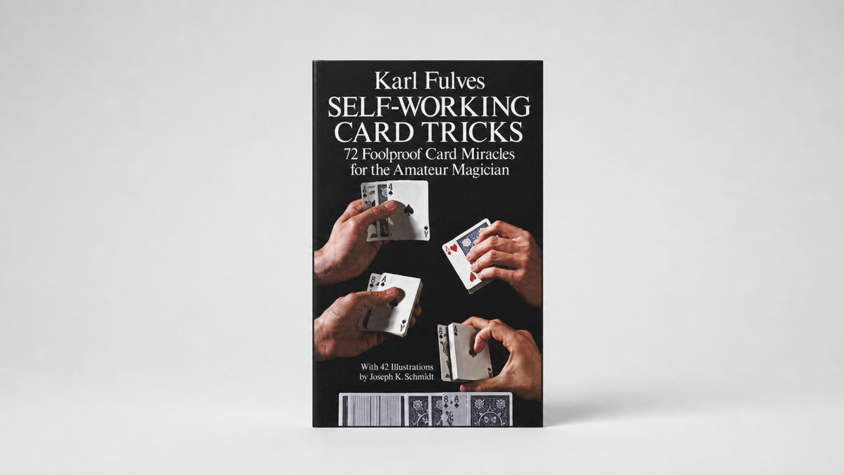 Self Working Card Tricks by Karl Fulves - Book on a neutral studio background