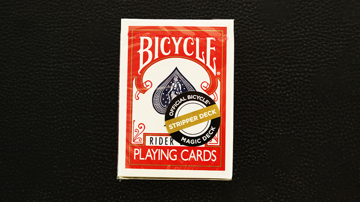 Red Bicycle Stripper Deck on a dark textured background