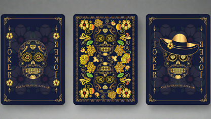 Calaveras de Azúcar Blue Edition Playing Cards Printed by USPCC