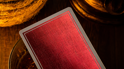 Red NOC Luxury card back with a fine line pattern