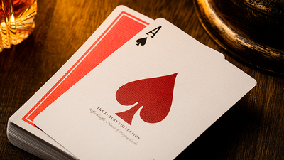 NOC Luxury Ace of Spades resting on a red deck