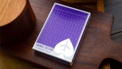 Purple Jetsetter Lounge tuck box on a wooden table