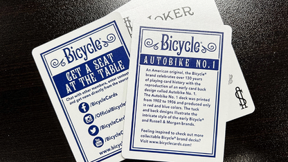 Bicycle Foil AutoBike No. 1 (Blue) Playing Cards