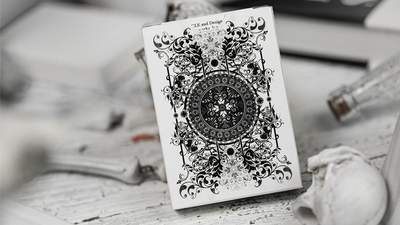 Bicycle Dead Soul II card back standing upright with ornate circular artwork