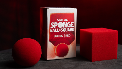 Magic Sponge Ball to Square JUMBO RED by Murphy's Magic