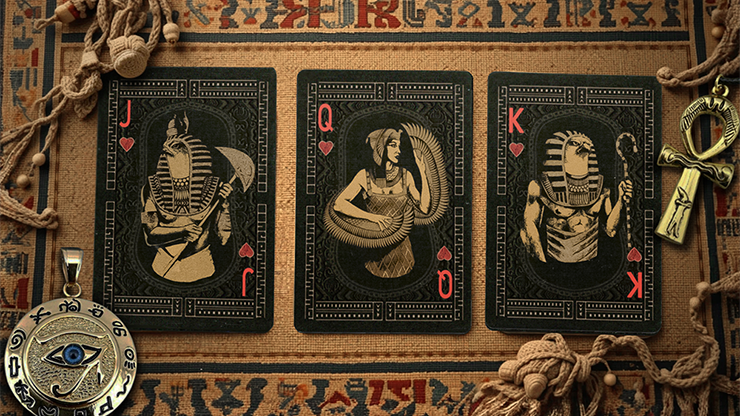 Egypt Mythology Black Edition (Pharaoh, Dark Gray) Playing Cards