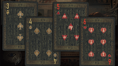 Egypt Mythology Black Edition (Pharaoh, Dark Gray) Playing Cards