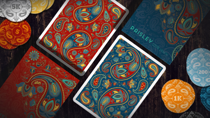 Plastic Paisley Poker Red Playing Cards by Dutch Card House Plastic Paisley Poker Red Playing Cards by Dutch Card House