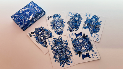 Neko Samurai (Blue) Playing Cards