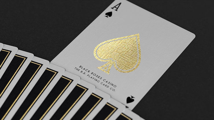 Gold Foil Black Roses Casino