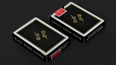 Gold Foil Black Roses Casino