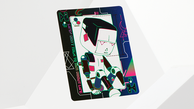 Hitchhiker's Guide custom card featuring a seated robot