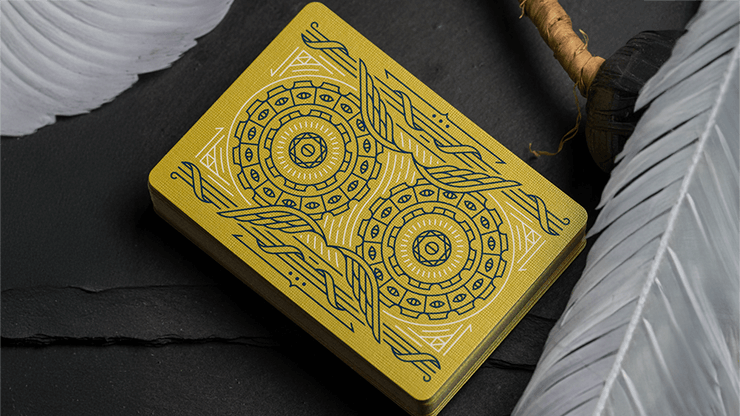 Celestial Valor Playing Cards by Giovanni Meroni(greenish yellow)
