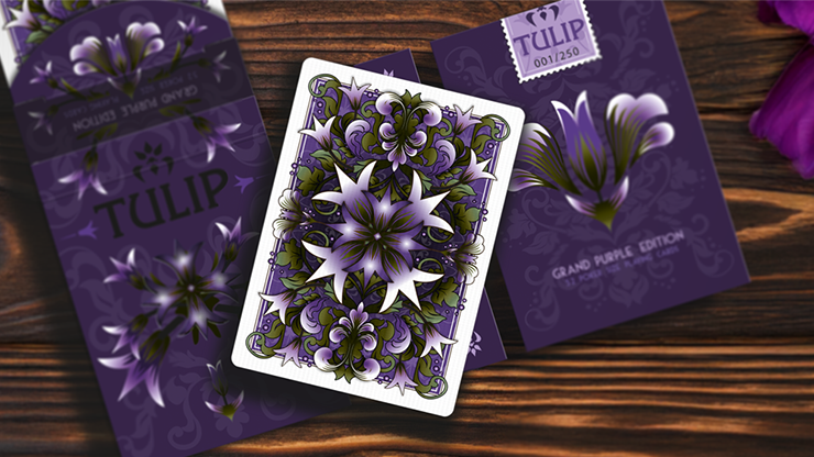 Grand Tulip Purple Playing Cards by Dutch Card House Company