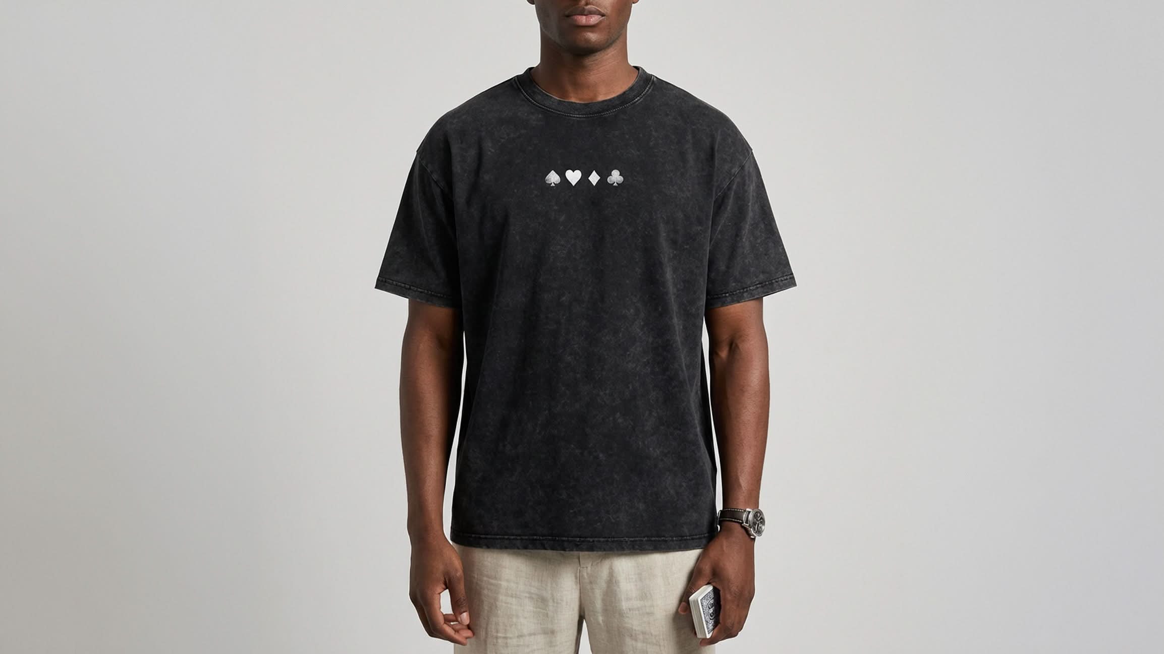 'CHSD' Snow Washed Oversized Tee