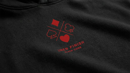 'Linen Finish' Heavyweight Hoodie (Red Logo)