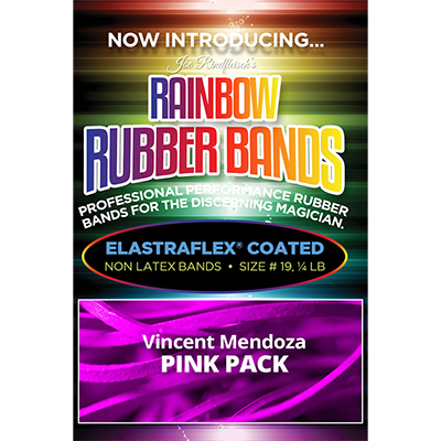 Joe Rindfleisch's Rainbow Rubber Bands (Vince Mendoza - Mr. Pink) by Joe Rindfleisch - Trick product video — 52Kards
