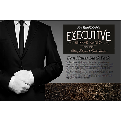 Joe Rindfleisch's Executive Rubber Bands (Dan Hauss - Black Pack) by Joe Rindfleisch - Trick product video — 52Kards