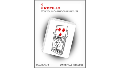 Cardiographic Lite RED CARD 5 of Diamonds Refill by Martin Lewis - Trick product video — 52Kards